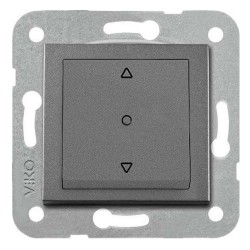 Viko 92605472 Novella/Trenda Füme Tek Düğmeli Jaluzi Kumanda Düğme (Mekanizma Hariç)