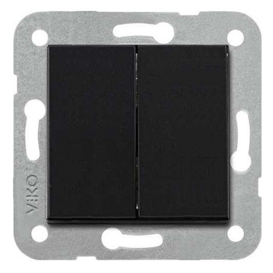 Viko 92605502 Novella/Trenda Siyah Komütatör Düğme (Mekanizma Hariç)