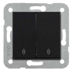 Viko 92605517 Novella/Trenda Siyah Komütatör Vavien Düğme (Mekanizma Hariç)