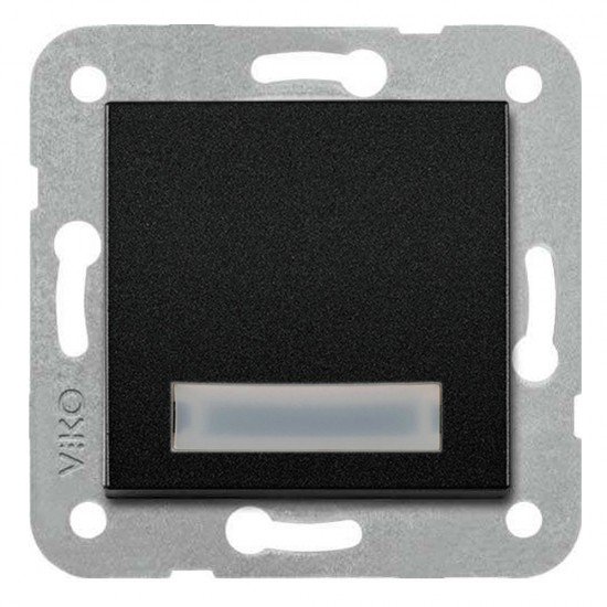Viko 92605527 Novella/Trenda Siyah Işıklı Etiketli Zil Anahtar Düğme (Mekanizma Hariç)