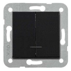 Viko 92605550 Novella/Trenda Siyah Işıklı Komütatör Düğme (Mekanizma Hariç)