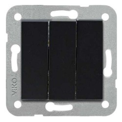 Viko 92605568 Novella/Trenda Siyah Üçlü Anahtar Düğme (Mekanizma Hariç)