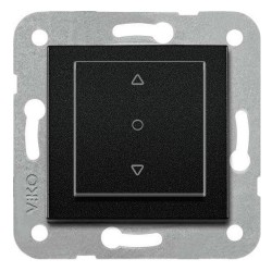 Viko 92605572 Novella/Trenda Siyah Tek Düğmeli Jaluzi Kumanda Düğme (Mekanizma Hariç)