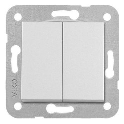 Viko 92605602 Novella/Trenda Metalik Beyaz Komütatör Düğme (Mekanizma Hariç)