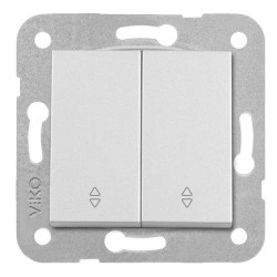 Viko 92605617 Novella/Trenda Beyaz Metalik Komütatör Vavien Düğme (Mekanizma Hariç)