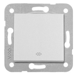 Viko 92605631 Novella/Trenda Metalik Beyaz Permütatör Düğme (Mekanizma Hariç)