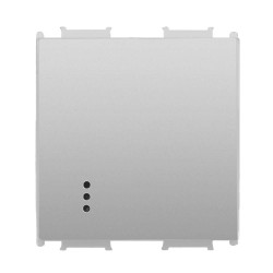 Viko Panasonic Thea Modüler Metalik Beyaz 2M Işıklı Anahtar Düğme/Kapak