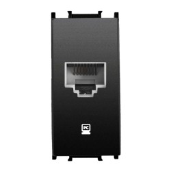 Viko Panasonic Thea Modüler Siyah 1M Data Prizi Cat6 Mekanizma + Düğme/Kapak