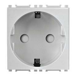 Viko Panasonic Thea Modüler Metalik Beyaz 2M Topraklı Priz Mekanizma + Düğme/Kapak
