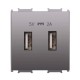 Viko Panasonic Thea Modüler Antrasit 2M USB Priz Mekanizma + Düğme/Kapak