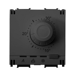 Viko Panasonic Thea Modüler Siyah 2M Analog Termostat Mekanizma + Düğme/Kapak