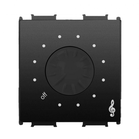 Viko Panasonic Thea Modüler Siyah 2M Acil Anonslu Müzik Yayın Anahtarı Mekanizma + Düğme/Kapak