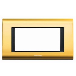 Viko Panasonic Thea Sistema Gold Siyah 4M Çerçeve