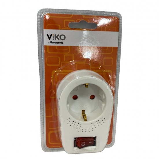 Viko A-9030 1802 Tekli Anahtarlı Topraklı Fiş