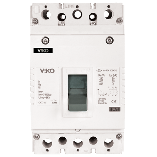Viko VMF1-50-4-SN2 50A 4 Kutuplu 25kA Sabit Kompakt Şalter