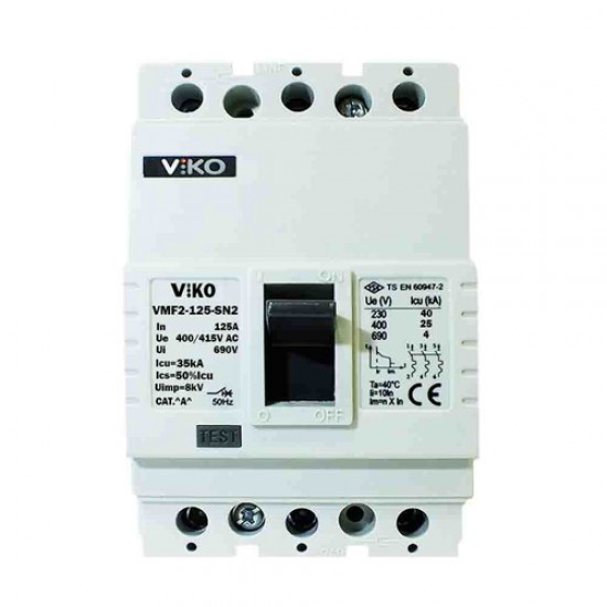 Viko VMF2-125-SN2 125A 3 Kutuplu 35kA Sabit Kompakt Şalter